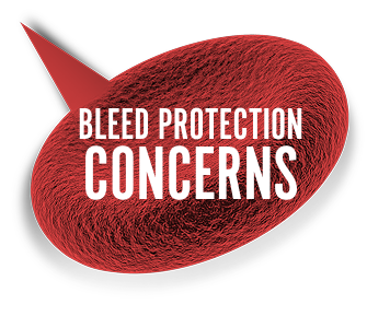 Bleed protection concerns text