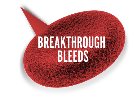 Breakthrough bleeds